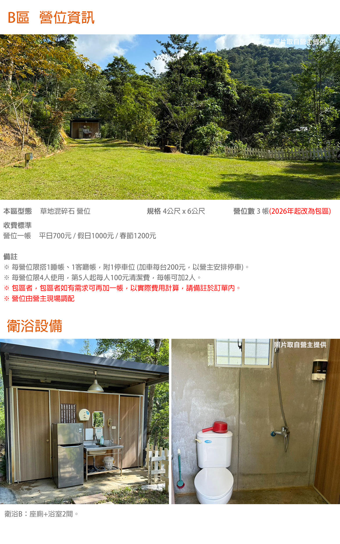 B區(2026年起為3帳包區)