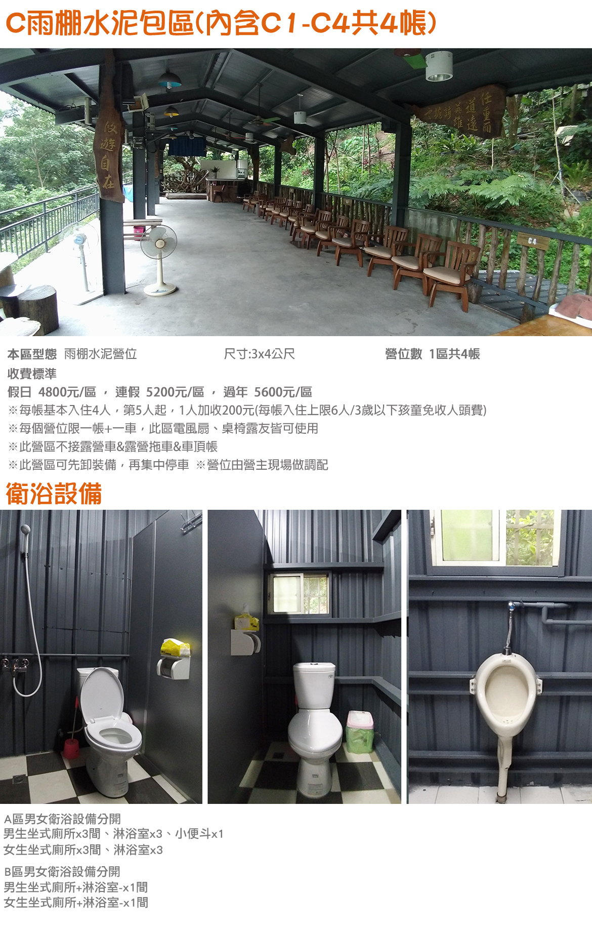 C雨棚包區(內含C1-C4共4帳)